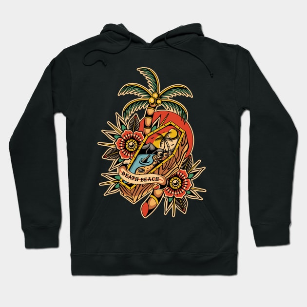 Traditional tattoo beach Hoodie by Abrom Rose